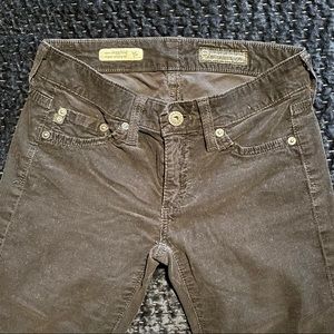 AG The Jegging Super Skinny Black Corduroy Size 24